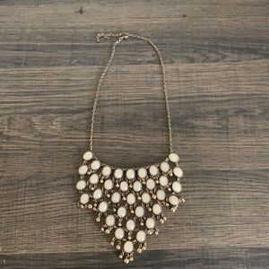 Nude statement necklace